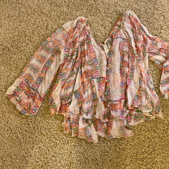 $20 ❌ SEND OFFER ❌ Free People Flowy Button Up Blouse - Picture 7 of 10